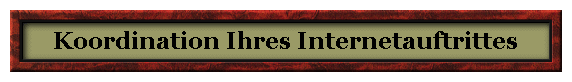 Koordination Ihres Internetauftrittes